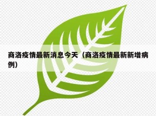 商洛疫情最新消息今天（商洛疫情最新新增病例）