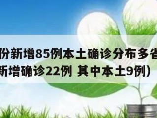 31省份新增85例本土确诊分布多省（31省份新增确诊22例 其中本土9例）